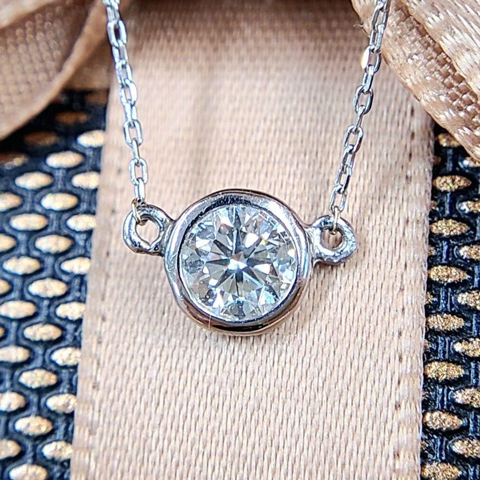 0.32ct ダイヤモンド SI GOOD バイザヤードセッティング ネックレス  