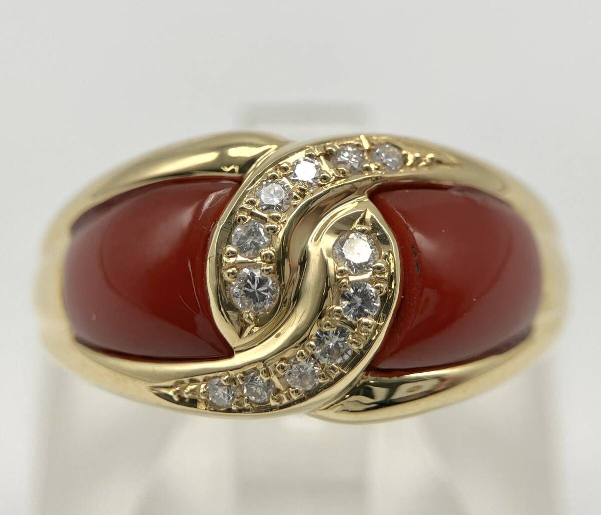 デザインリング K18 約17号 約9.1g 17号 羊モチーフ⁄動物⁄アニマル リング・指輪 K18ゴールド 18金⁄一部