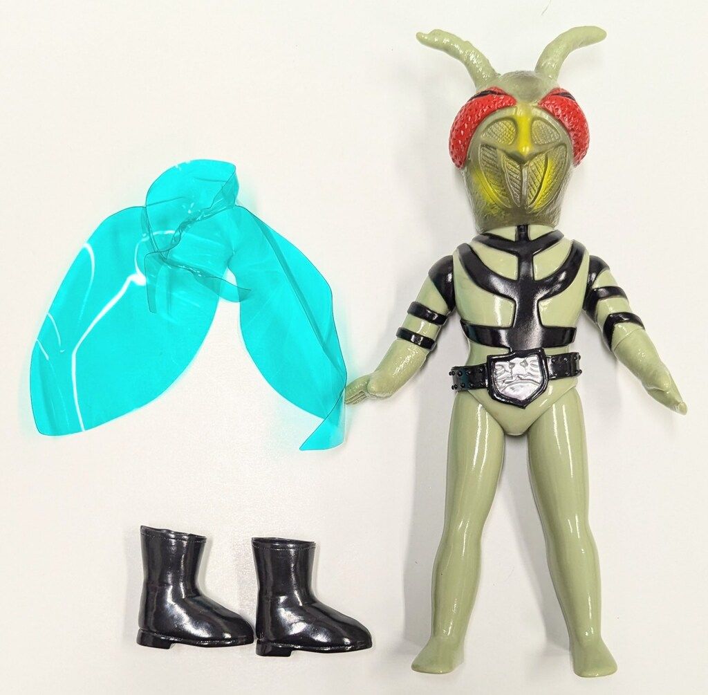 ★超美品★仮面ライダー怪人 ユニファイブ カマキリ男 仮面ライダー怪人 かまきり男 マント付き ユニファイブ 石森プロ