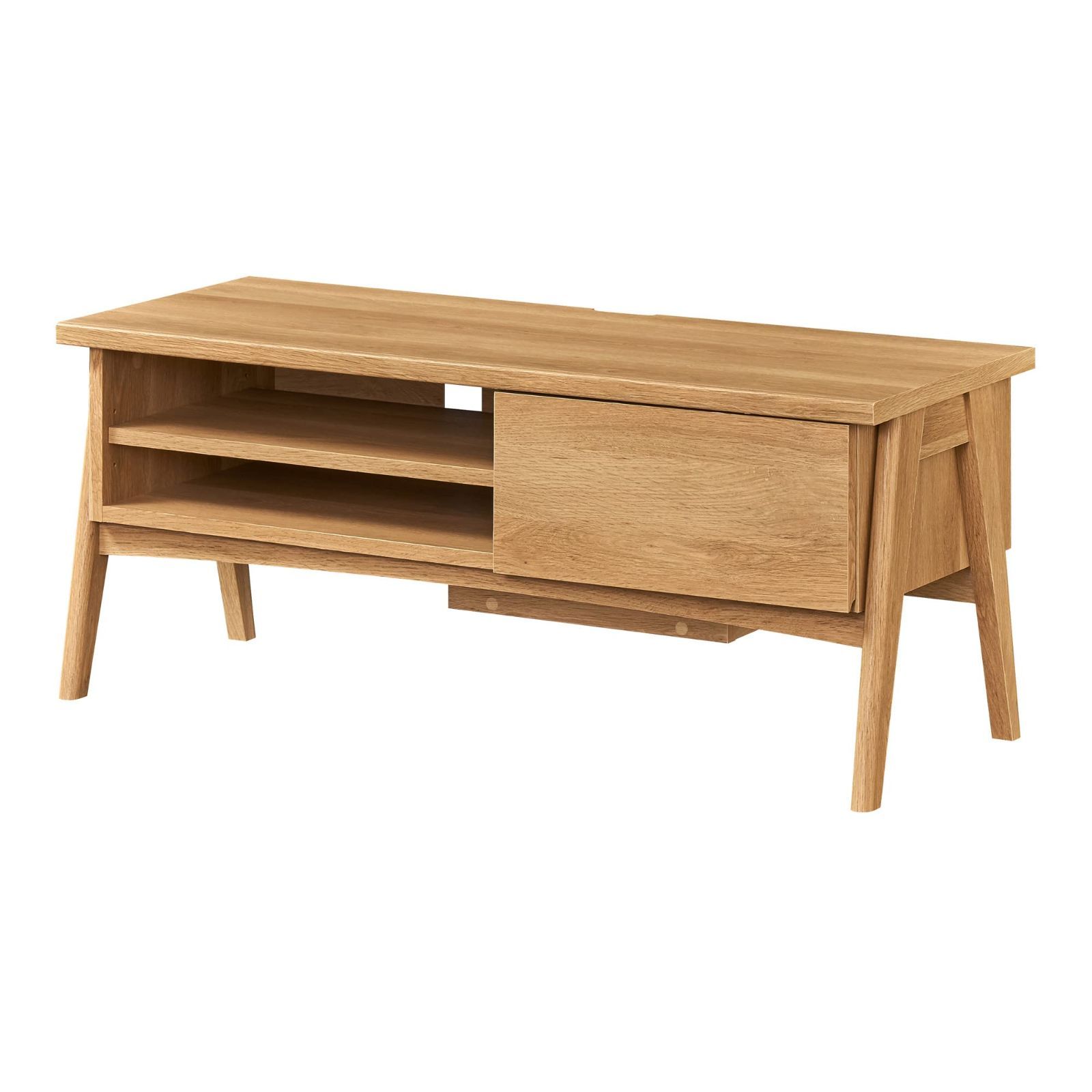 在庫セール AV機器 ゲーム機 DVDなどをたっぷり収納できる おしゃれなナチュラルブラウンの木目調 配線をすっきりまとめるコード収納スペース 幅100.1 一人暮らし 奥行40.3 コンパクト 高さ42 テレビボード センチ ローボード FBW-4010H