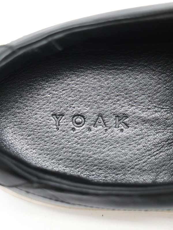 YOAK ヨーク ローカットレザースニーカー ブラック 40 - メルカリ