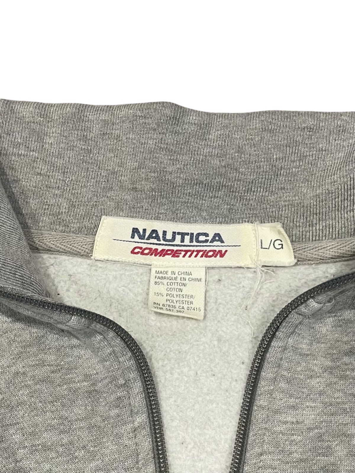 90s NAUTICA COMPETITION ナイロン切替 ハーフジップ スウェット 