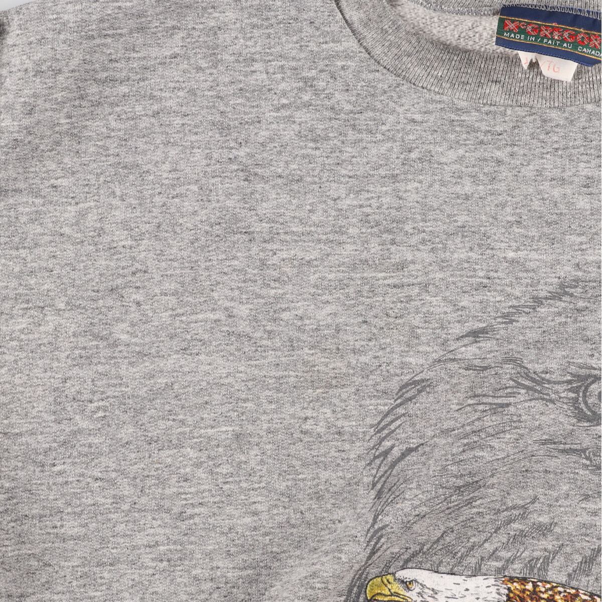 McGREGOR スウェット トレーナー グレー 刺繍デザイン 古着 古着 90年代 マックレガー McGREGOR 鷲柄 イーグル柄 アニマル