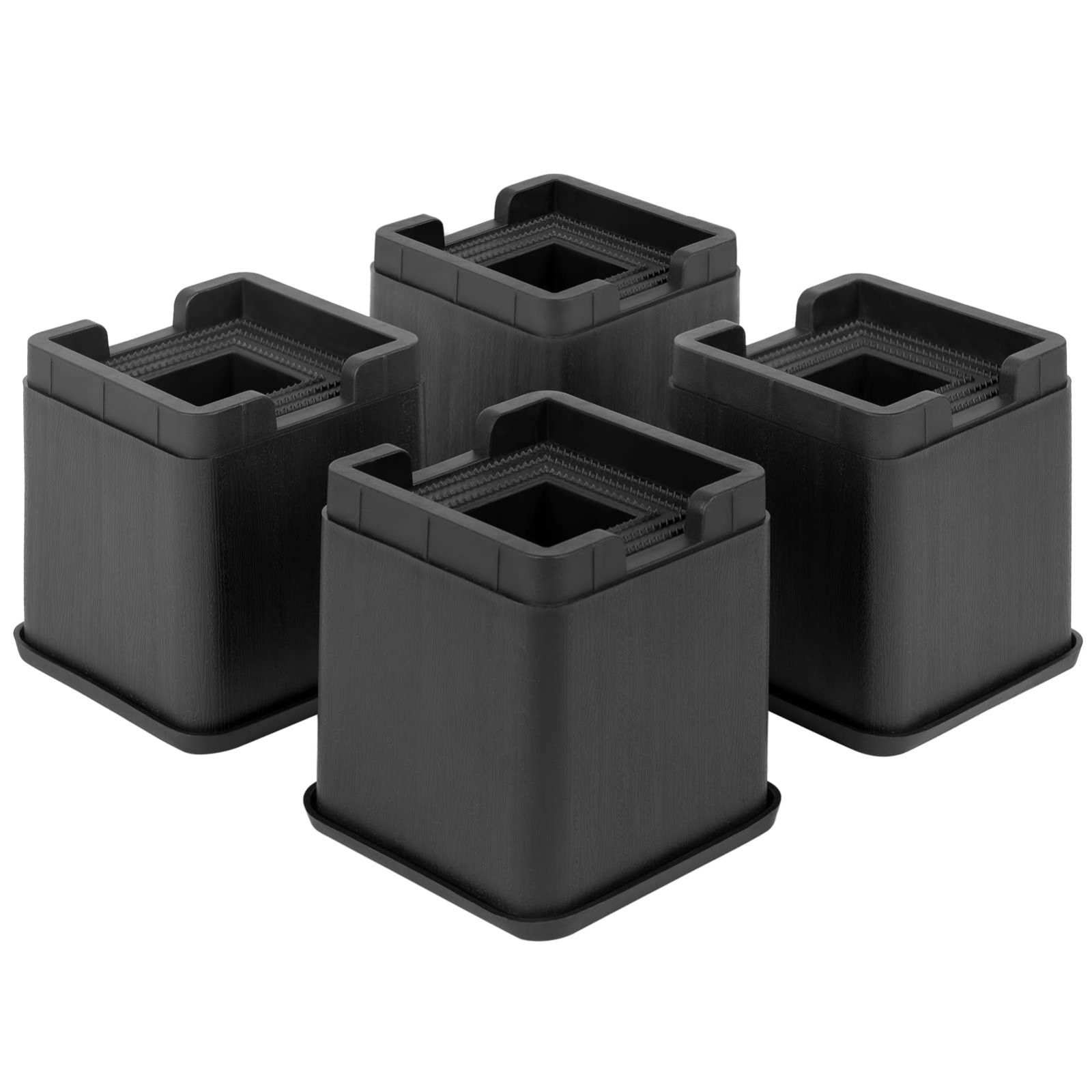 【新着商品】ベッドの高さをあげる足 4個セット 2Way 10.7cm テーブル・ベッドの高さ調節が簡単にできる 8.3cm 高さを上げる 高さ調節脚 こたつ 継足し 継ぎ足 Uping テーブル脚台 高さ調整 暖房