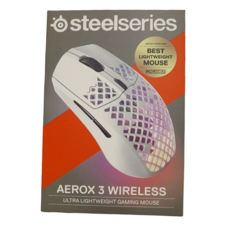 スティールシリーズ(SteelSeries) 62608J Aerox 3 Wireless (2022) Snow(RE)ゲーミングマウス 【非常に良い(A)】