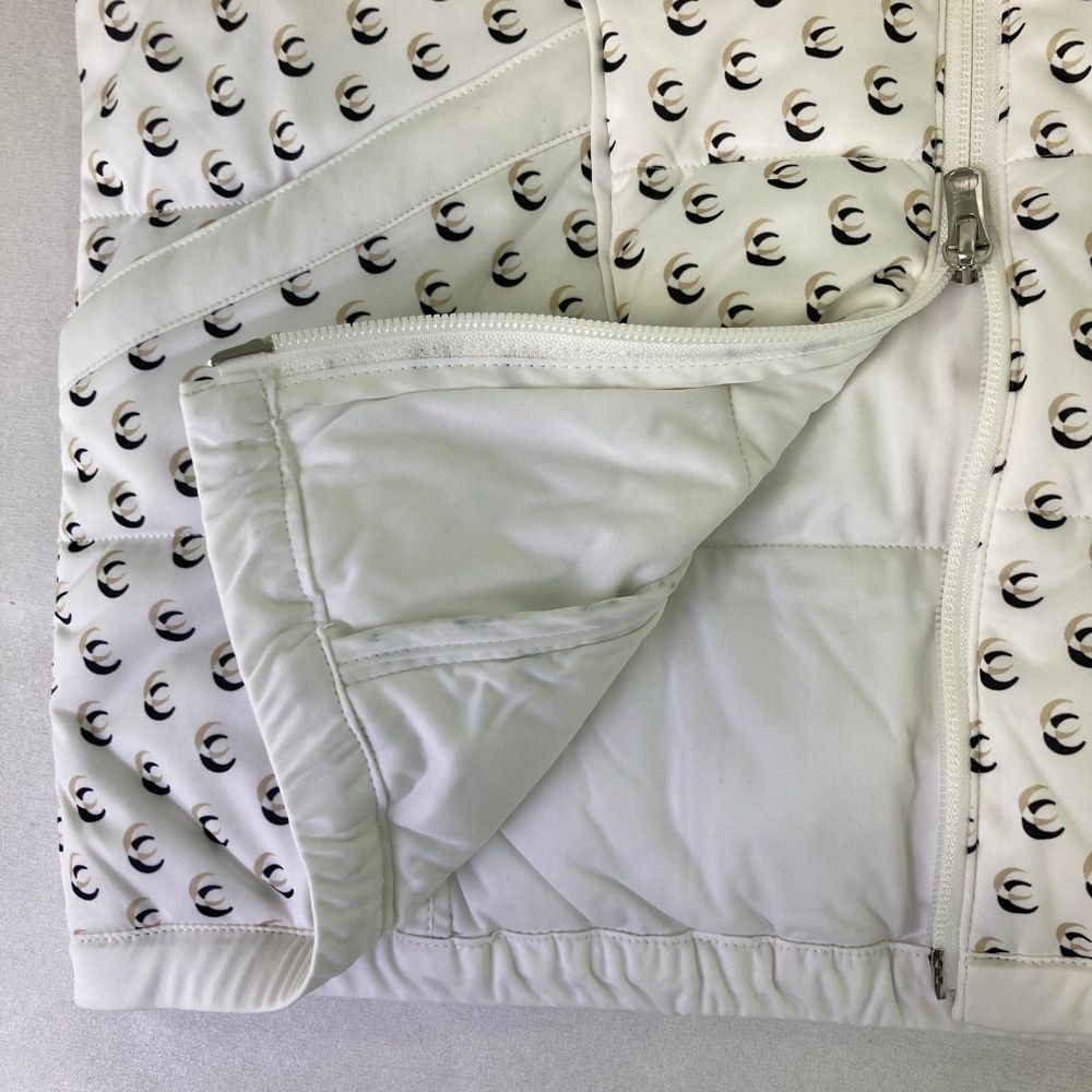 最高品質を待つ！ サイズ M CALLAWAY キャロウェイ 中綿ジャケット 総柄 ホワイト系 240101496657 ゴルフウェア レディース ストスト 最終値下げ