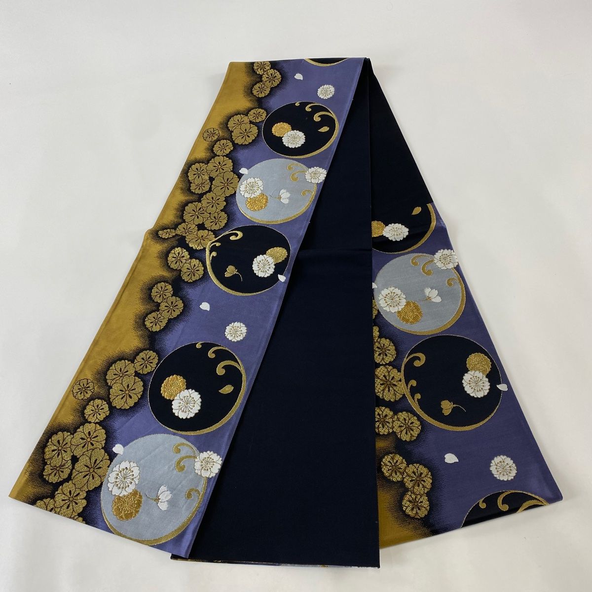 袋帯 美品 秀品 草花 箔 青紫 六通 正絹 中古 袋帯 12点まとめ