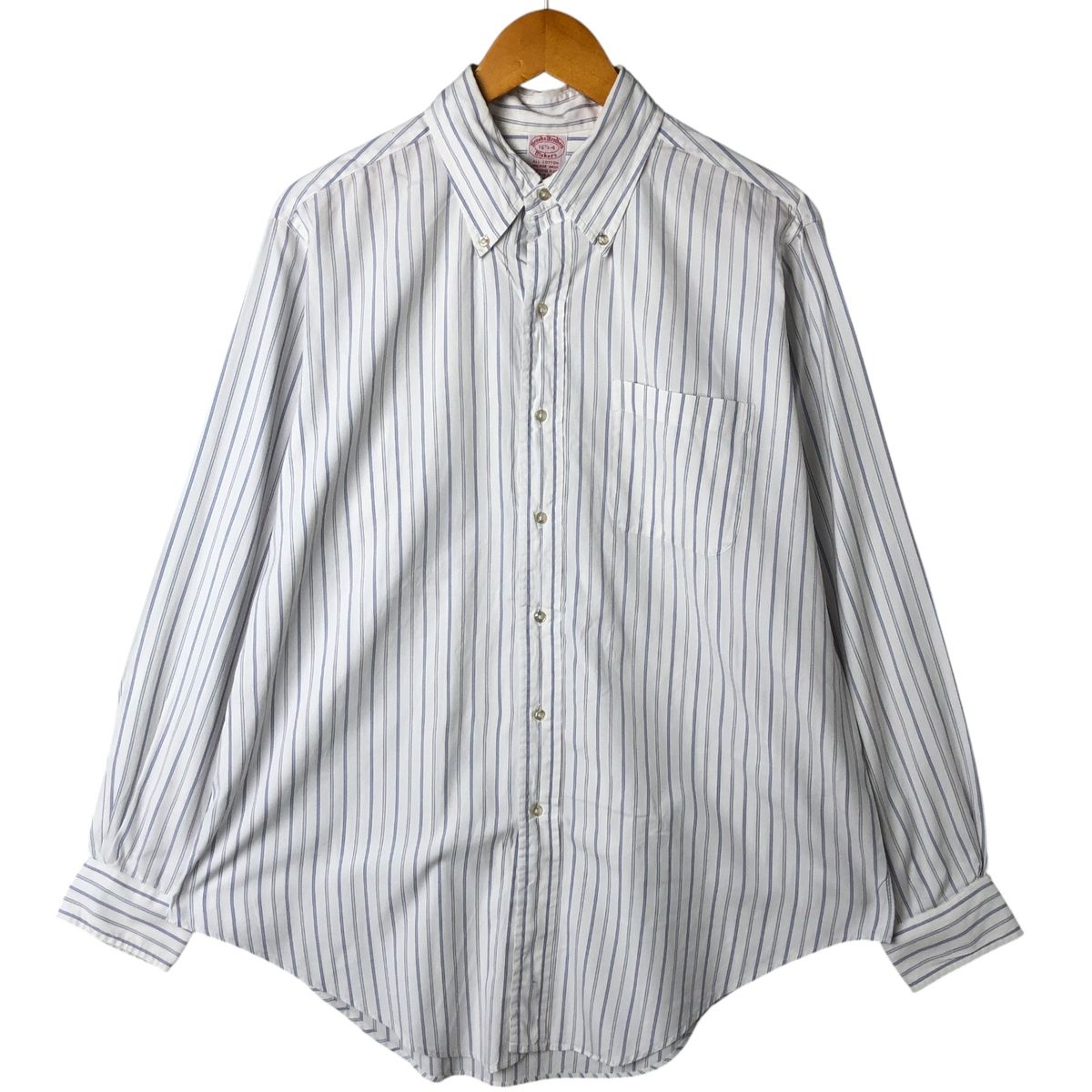 古着 80~90年代 ブルックスブラザーズ Brooks Brothers MAKERS 長袖 ボタンダウンストライプシャツ メンズL相当|eaa543610