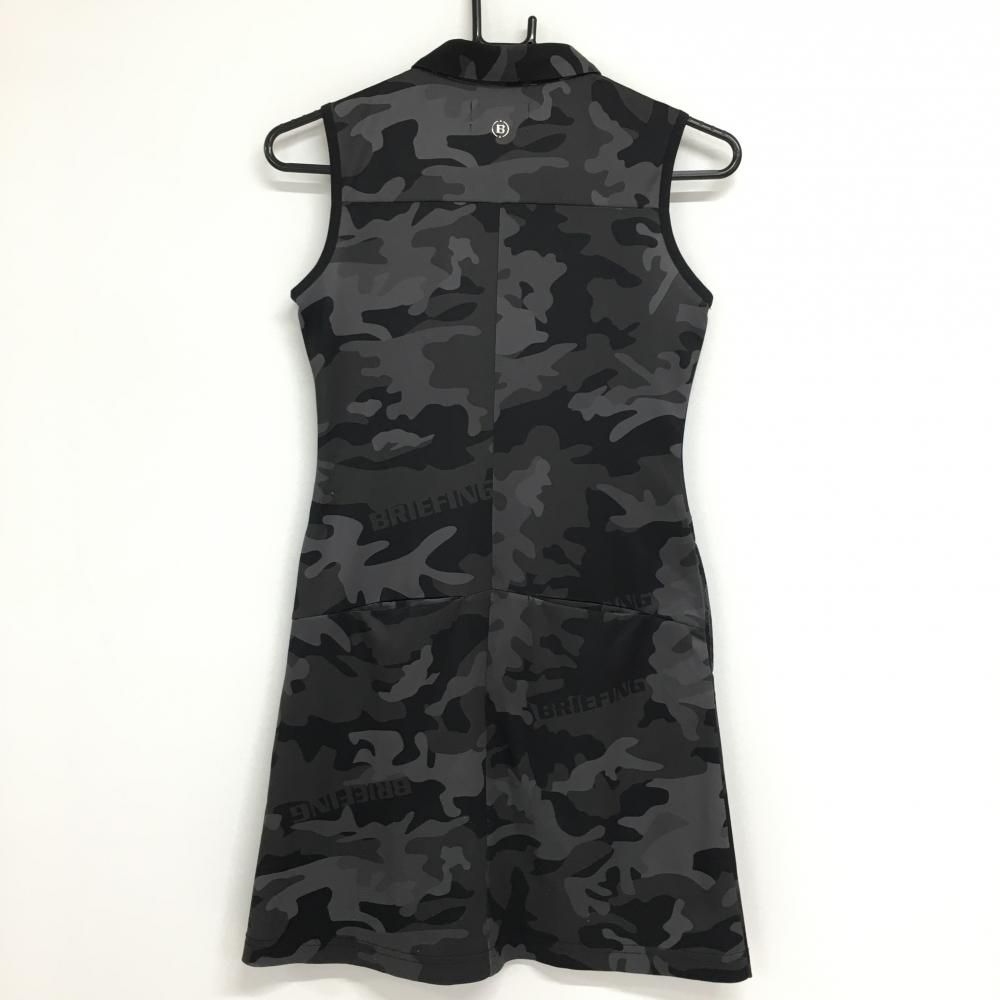 ☆SALE10％OFF☆ブリーフィング ノースリーブワンピース 黒×グレー 