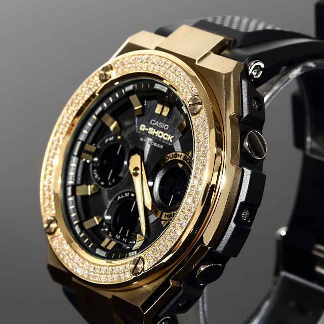 G-SHOCK GST s100G ゴールド Gスチール 2連CZダイヤ