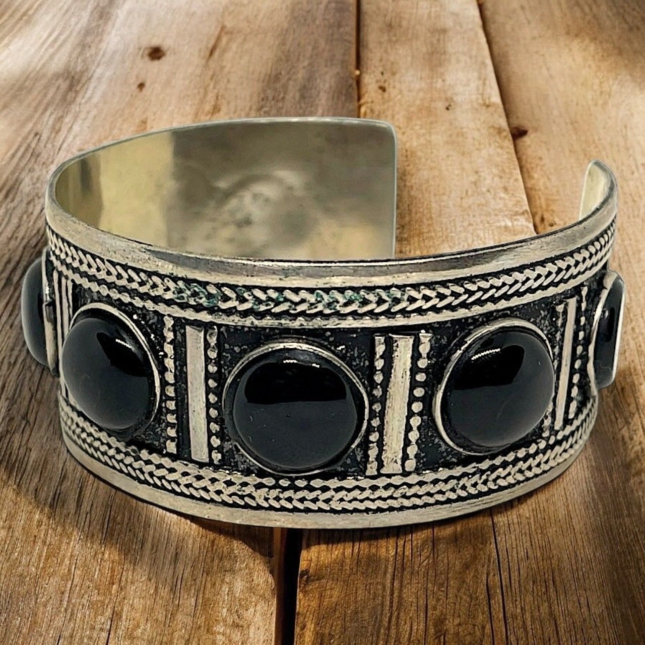 インディアン バングル オニキス