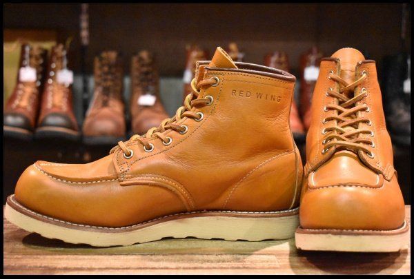 8.5E 13年 レッドウィング 9875 アイリッシュセッター ゴールドラセット モックトゥ レースアップ ブーツ redwing HOPESMORE FI378
