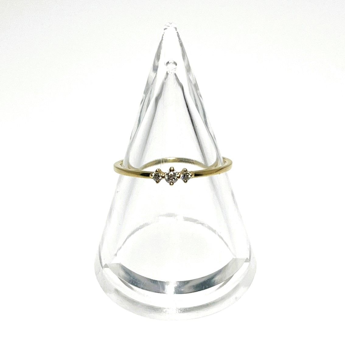 値下げ！ete エテ レイヤード リング K18YG 3Pダイヤモンド0.05