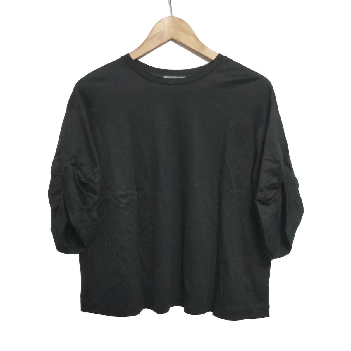 美品✨Theory Luxe 黒 カットソー　М theory luxe(セオリーリュクス) 七分袖カットソー サイズ38 M