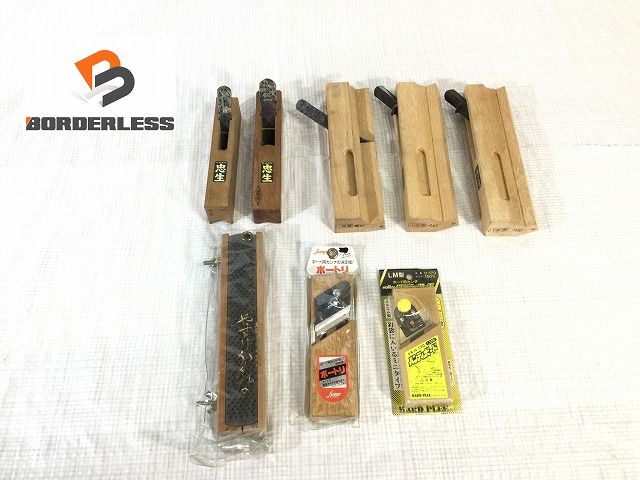 長期保管 セット 忠生 5台セット 鉋 在銘 かんな カンナ 左官道具 宮大工 品 108365