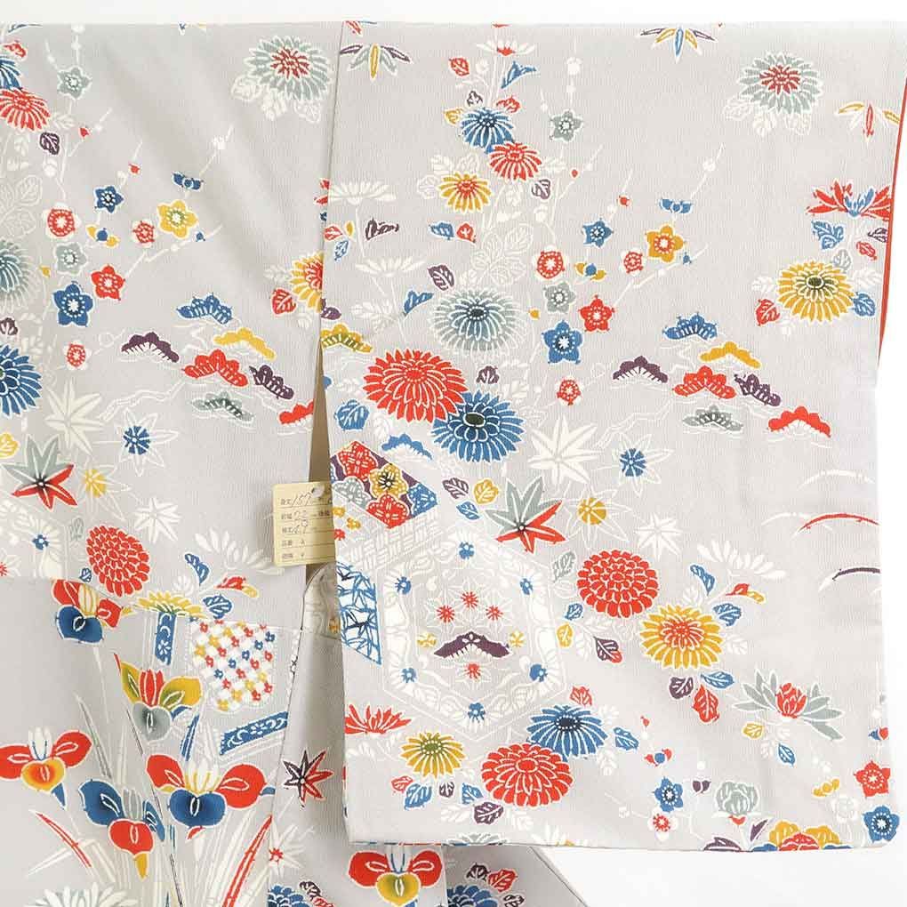 平和屋着物○訪問着 紬地 霞文 正絹 逸品 CAAS8768vf