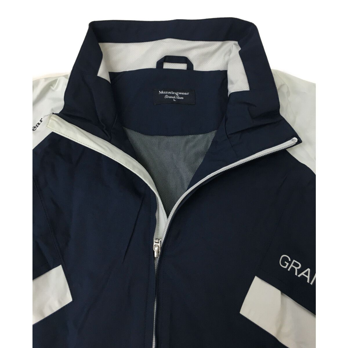 Munsingwear ネイビー ゴルフ　レインウェア　 L Munsingwear 公式 マンシングウェア レインコート耐水 透湿
