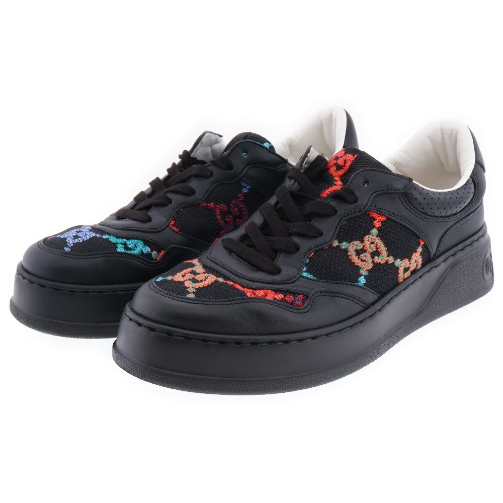 GUCCI (グッチ) 刺繍ロゴ ローカットスニーカー シューズ US7/25cm