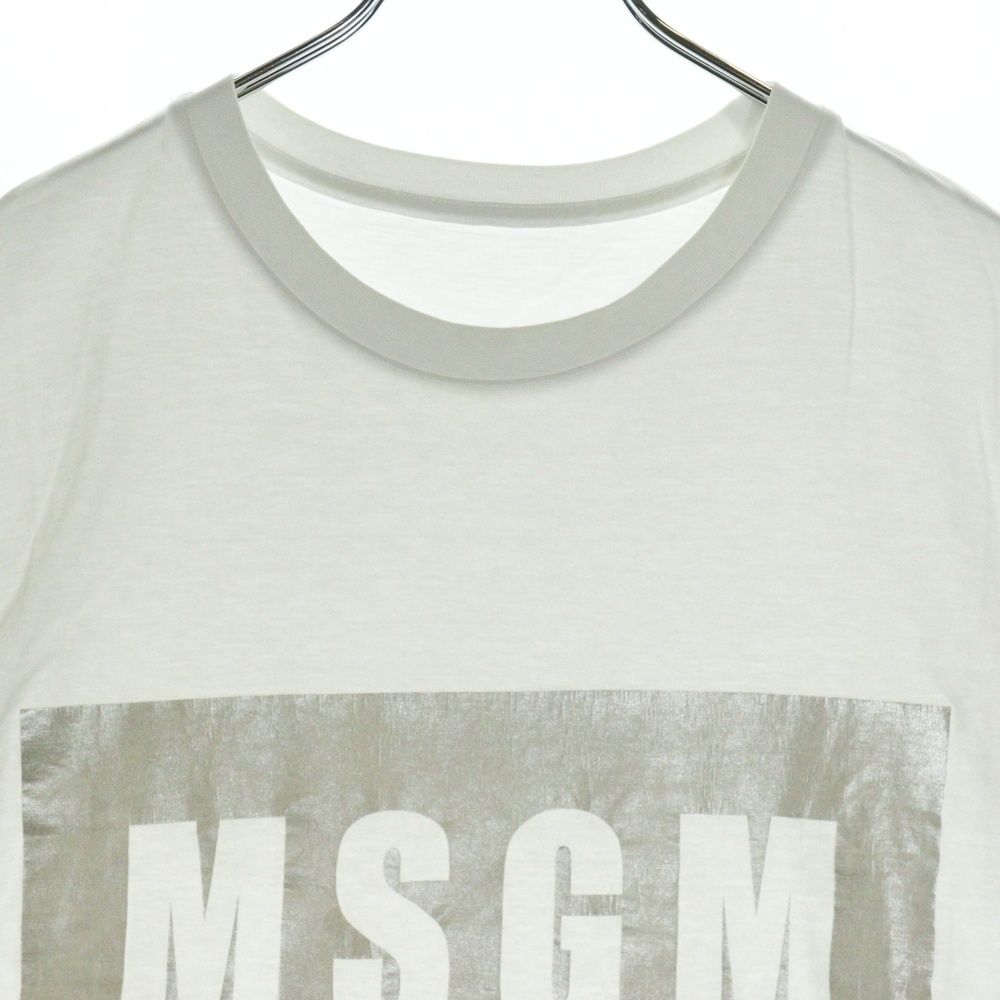 MSGM (エムエスジーエム) ボックスロゴプリント クルーネック
