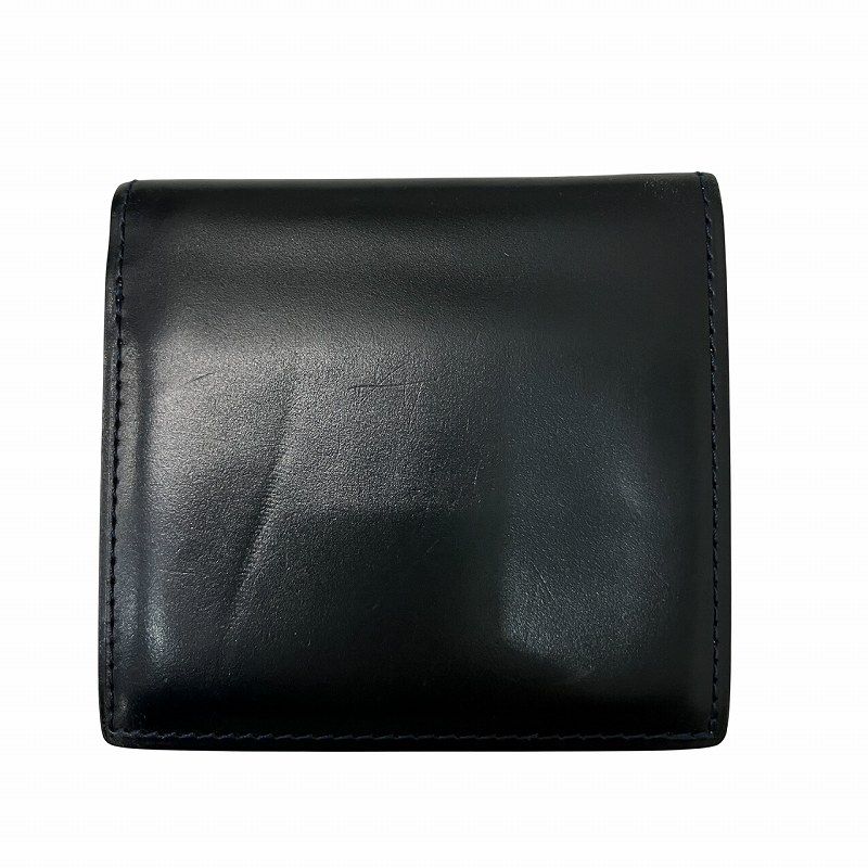 ガンゾ GANZO シンブライドル THIN BRIDLE ホースレザー 二つ折り財布 ウォレット 馬革 小銭入れ 0057212-86 黒 ブラック 0619