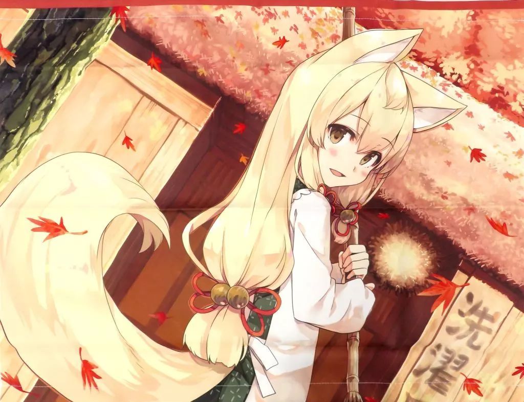 中古】タペストリー [単品] 洗濯狐 お紺・秋 B2タペストリー