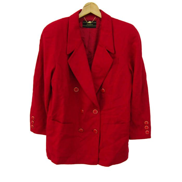 レリアン テーラードジャケット アウター ダブルブレスト カシミヤ混