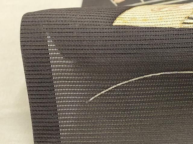 平和屋着物＊夏物 銀座きしや 訪問着 絽 駒刺繍 立波扇面花文 金糸