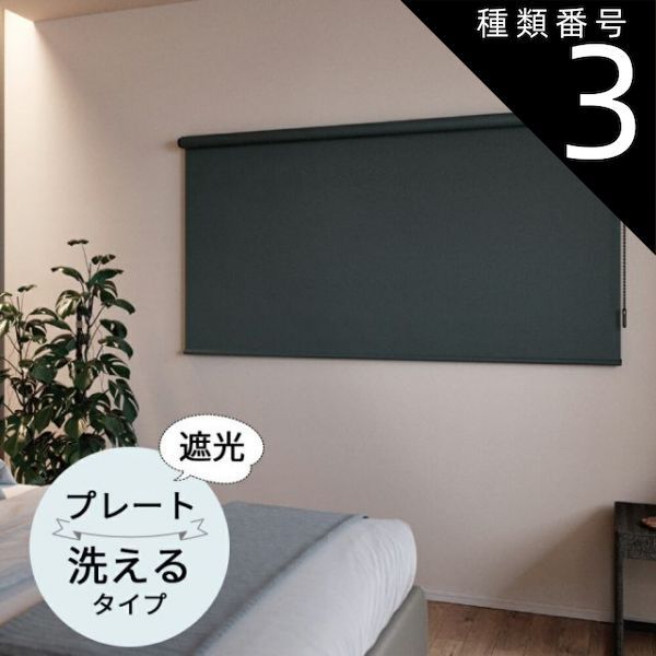 種類3 幅30〜50cm×高さ121〜160cm TOSO ロールスクリーン プレート遮光 ウォッシャブルタイプ オーダーメイド 6色 ロールカーテン プルコード チェーン マイテック マイテックループ マイテックワンタッチループ トーソー ロールカーテン