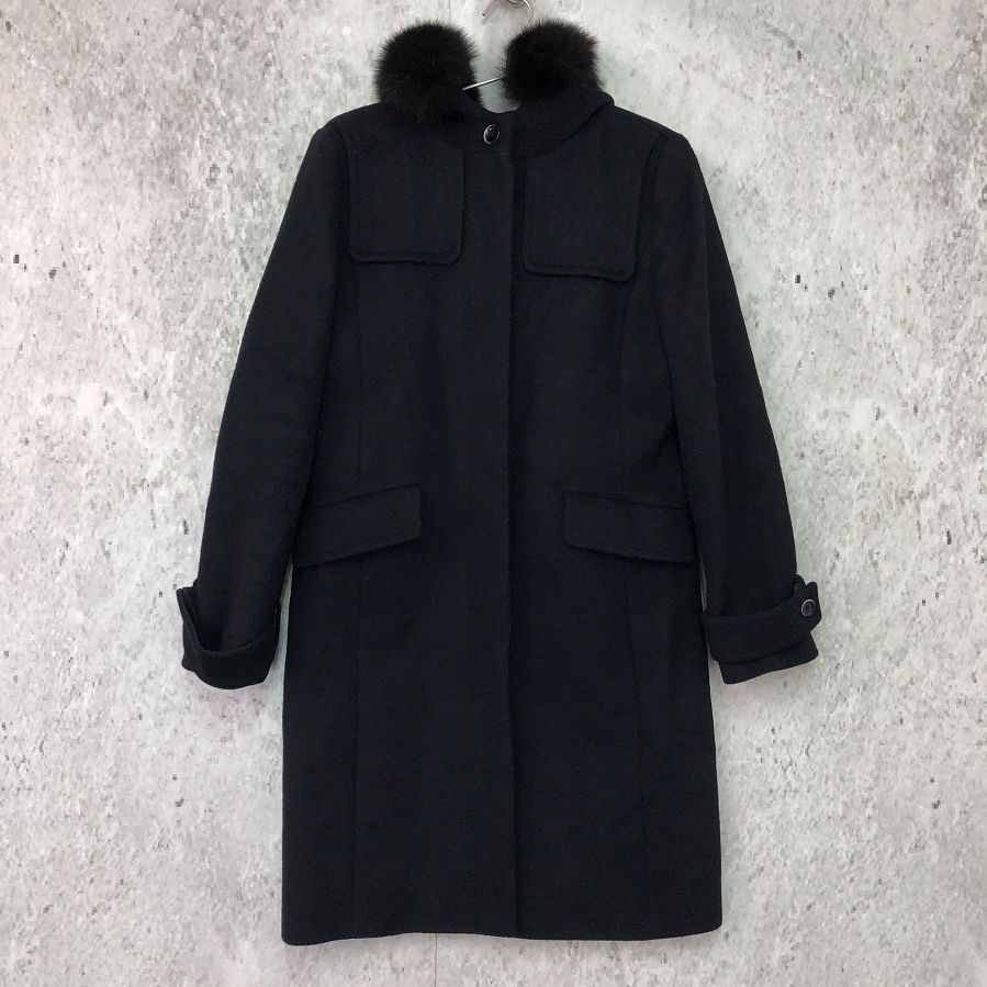 UNITED ARROWS green label relaxing グリーンレーベルリラクシング ファー フード ダッフル風 3WAY コート ネイビー 38サイズ 〇