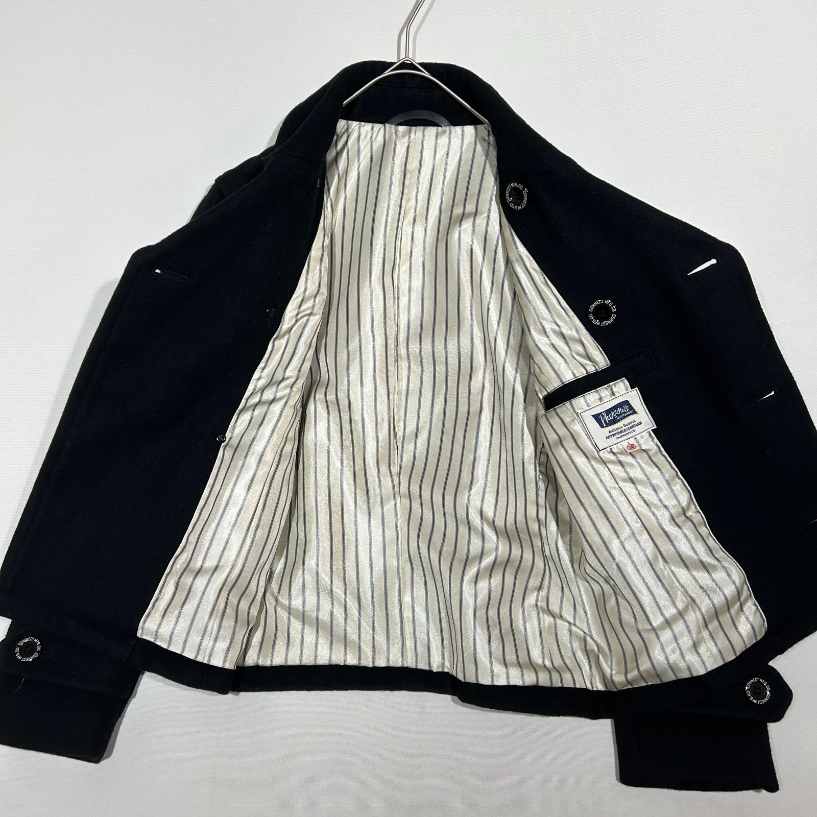 フェローズ pherrow's Pコート　ショート丈　サイズ36 Pherrow's フェローズ Pコート ネイビー 36 ショート丈 肉厚 - メルカリ