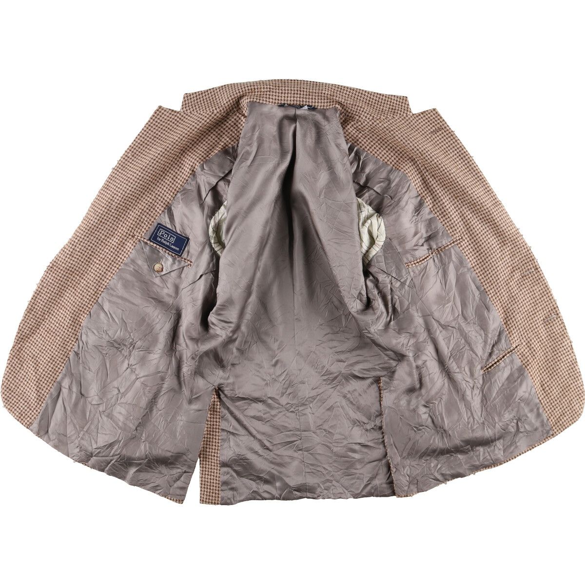 ポロラルフローレン テーラード　ジャケット　千鳥柄　M相当 古着 90年代 ラルフローレン Ralph Lauren POLO by Ralph Lauren 千鳥