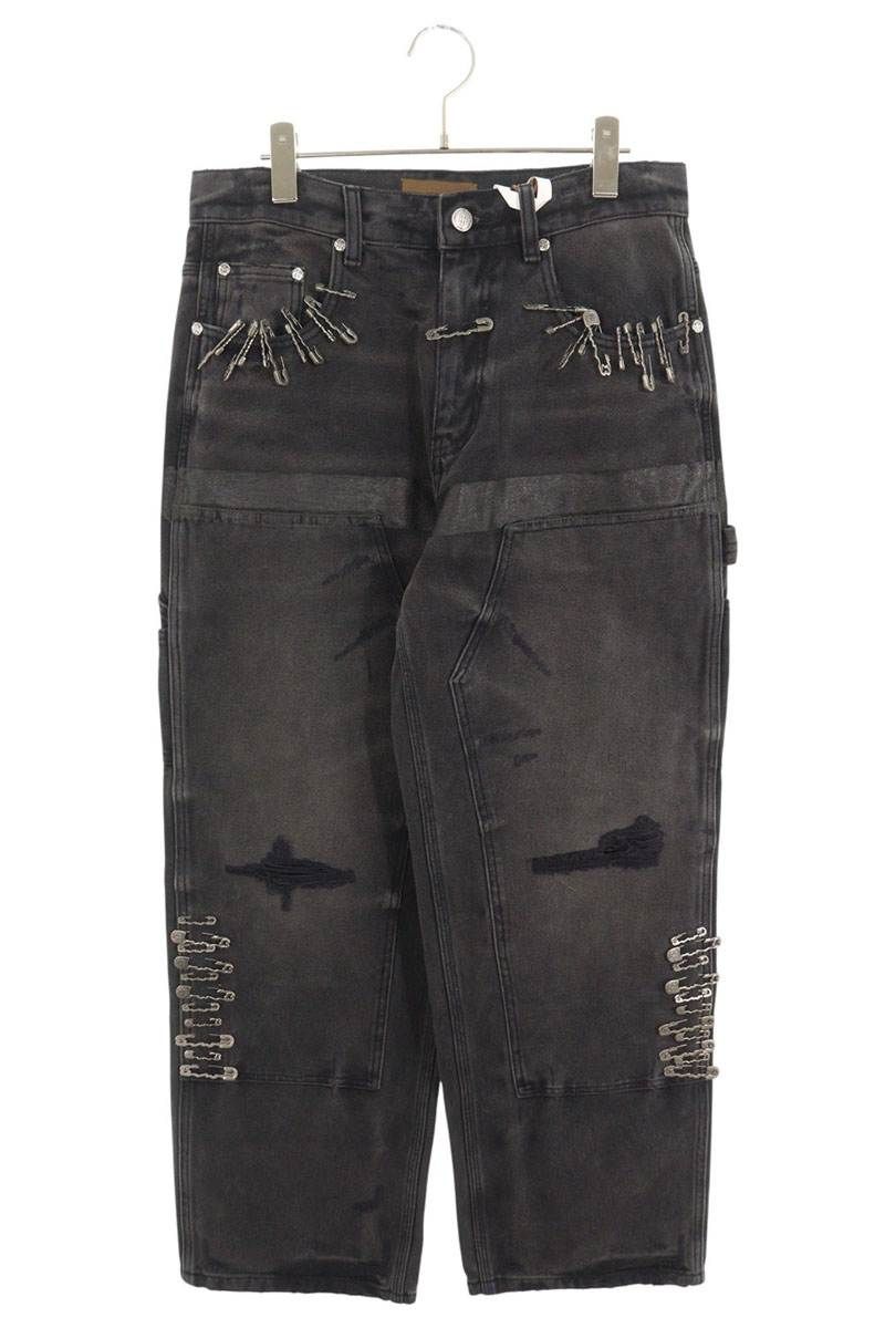 バースオブロイヤルチャイルド ビジューフェードカーゴデニムパンツ メンズ S