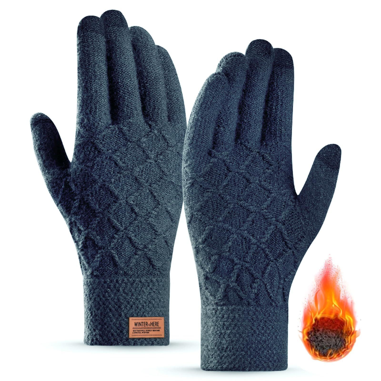 【新着商品】あたたかなニット製】 タッチパネル スマホ 【ふわふわ裏起毛 メンズ手袋 レディース 防寒 スマホ手袋指先 手袋メンズ スマホ対応 手袋 グローブ メンズてぶくろ 手袋 秋冬 冬