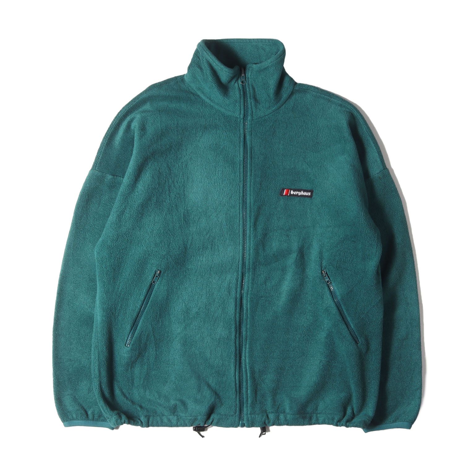 Berghaus バーグハウス ジャケット サイズ:L 90s POLARTEC フリース フルジップ ジャケット / 90年代 英国 イングランド製 UKアウトドア グリーン アウター ブルゾン 上着【メンズ】