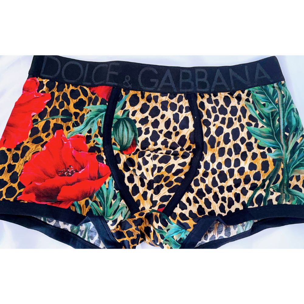 2-3日でお届け》新品【Dolce&Gabbana】ボクサーパンツ 豹柄 花柄