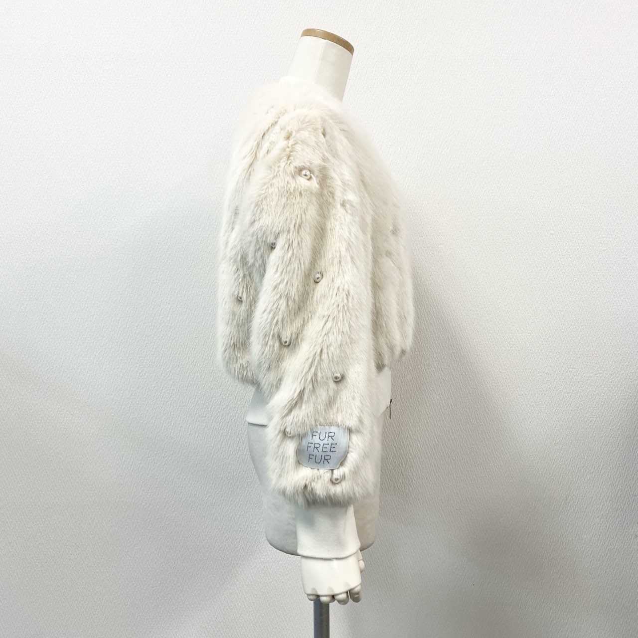 4l16 STELLA McCARTNEY ステラマッカートニー FUR FREE FUR パール付き 