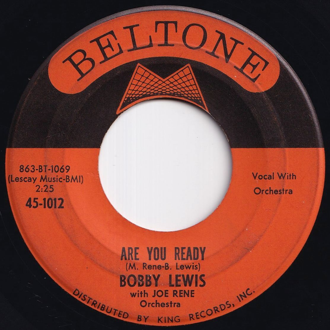 Bobby Lewis One Track Mind / Are You Ready Beltone US 45