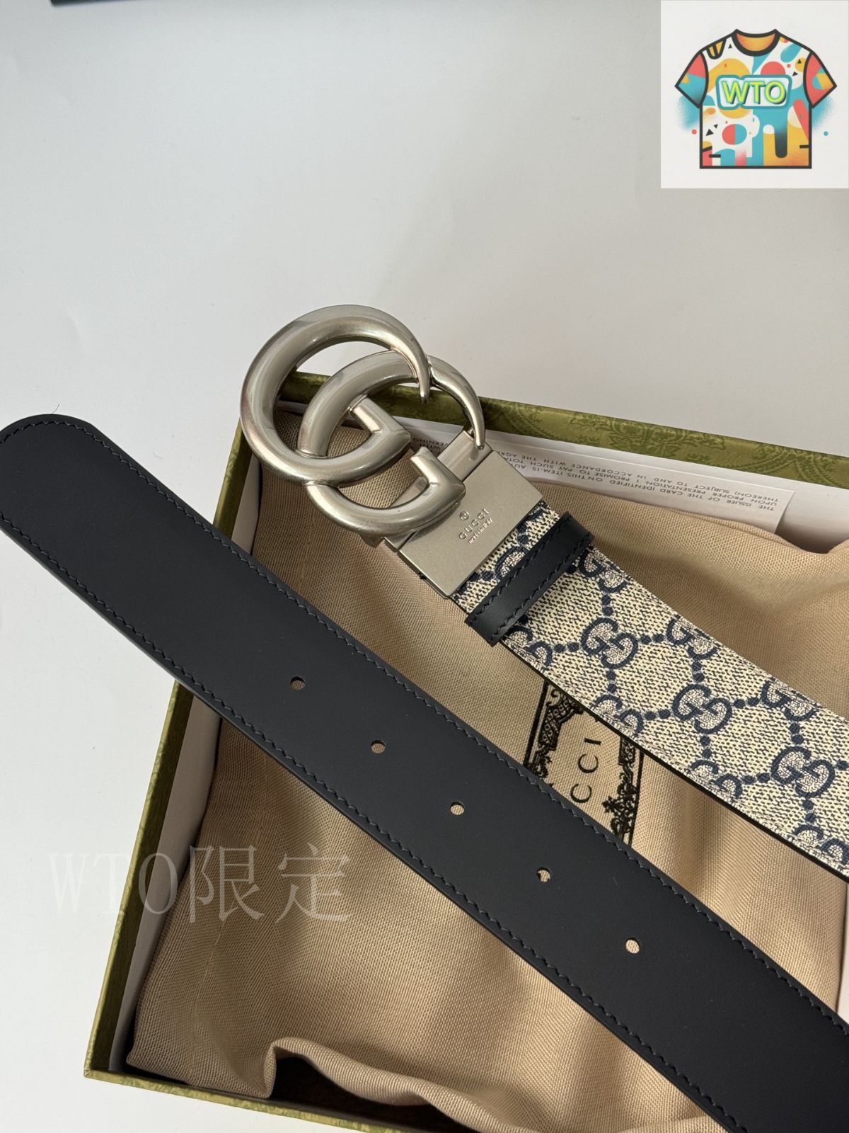 今日WTO】Gucci グッチ ダブル G レトロ回転バックル ベルト