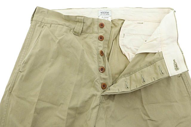 WASEW ワソー LP-19 KHAKI TROUSERS カーキ トラウザーズ チノ パンツ チノパン WSW-008-001 34 カーキ  ブランド古着ベクトル 中古 ● 240621