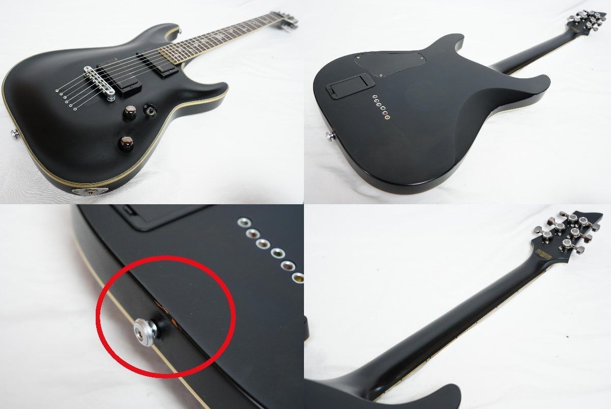 ☆Schecter☆DAMIEN PLATINUM SATIN BLACK EMGピックアップ搭載