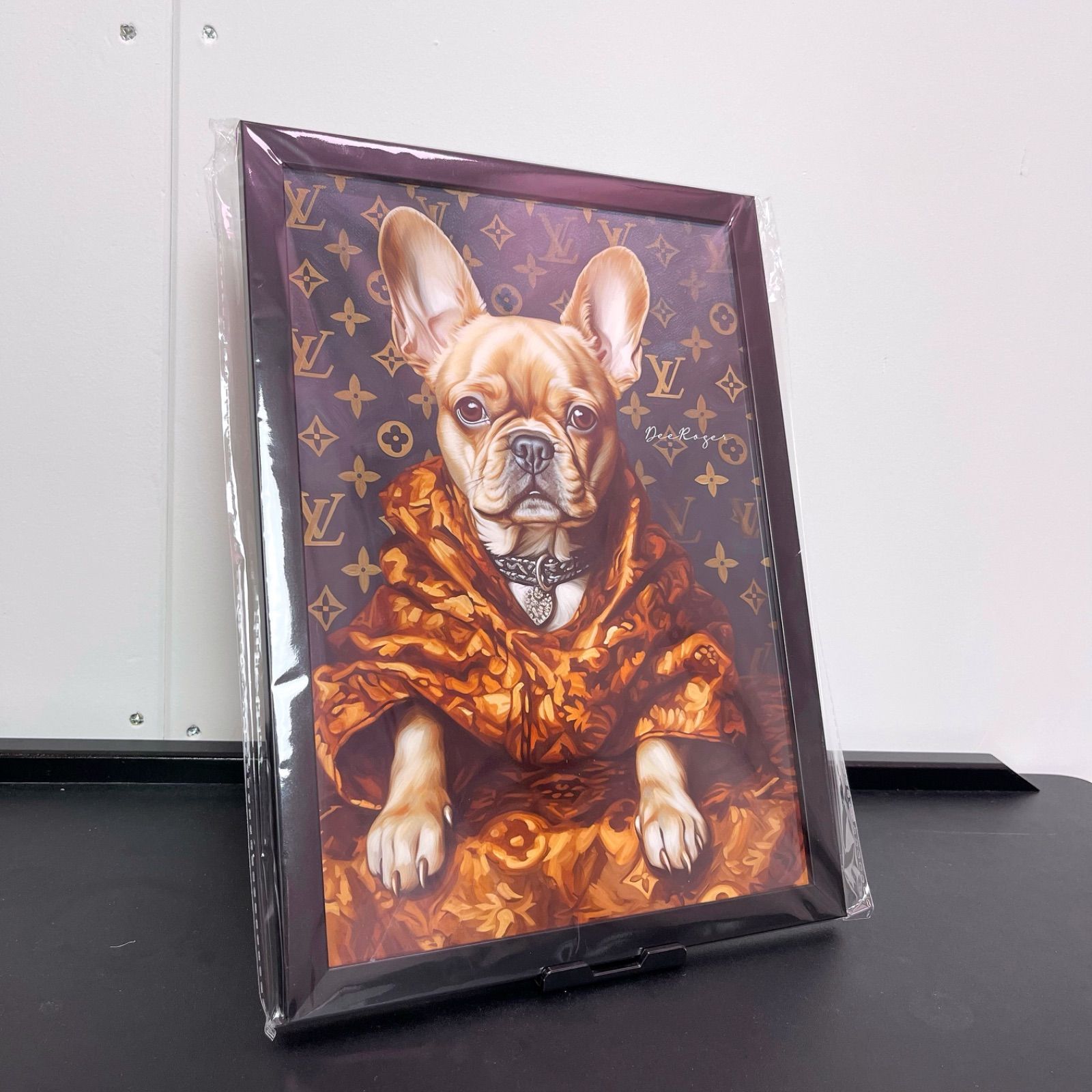 Louis Vuitton Dog Art 額付き ドッグ アートポスター 犬 フレンチ