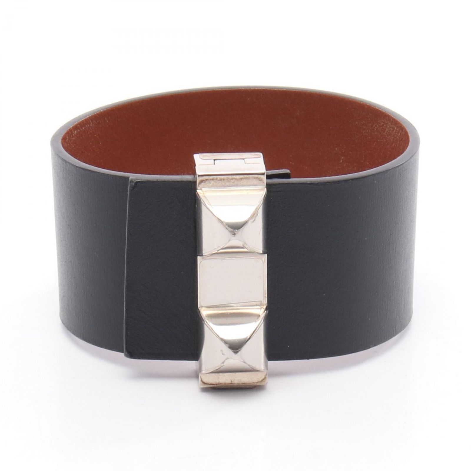 HERMES メドール レザー バングル ブレスレット HERMES エルメス メドール ブレスレット バングル ブラウン