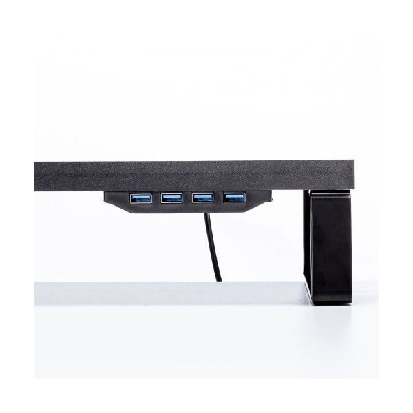  サンワサプライ USBハブ付モニター台 ブラック MR-LC 215 BK その他 PC周辺機器