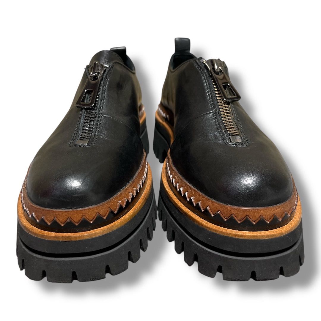 ELVIO ZANON エルビオザノン 厚底ローファー レザーシューズ