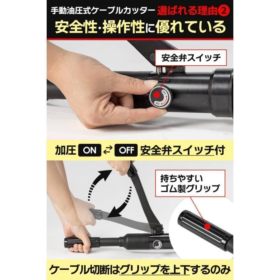 油圧ケーブルカッター Φ30mm 出力8トン アルミケーブル 銅線 油圧ケーブルカッター Φ30mm 出力8トン アルミケーブル 銅線