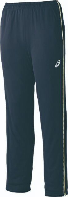 asics アシックス KNIT PANTS NAVYxYELLOW XS XAT288 5004 | スポーツ メンズ XS ネイビー イエロー 黄色 服 衣類 衣料品ウェア ウエア フィットネスウェア ボトムス ズボン ロングパンツ 吸汗速乾性 抗菌防