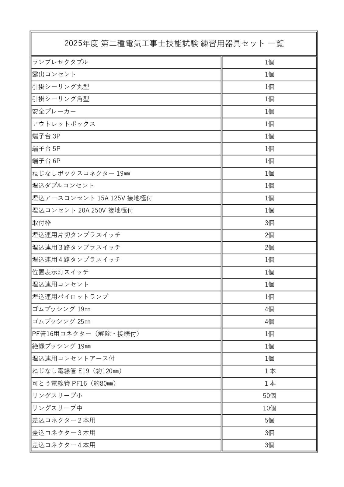 練習用配線器具