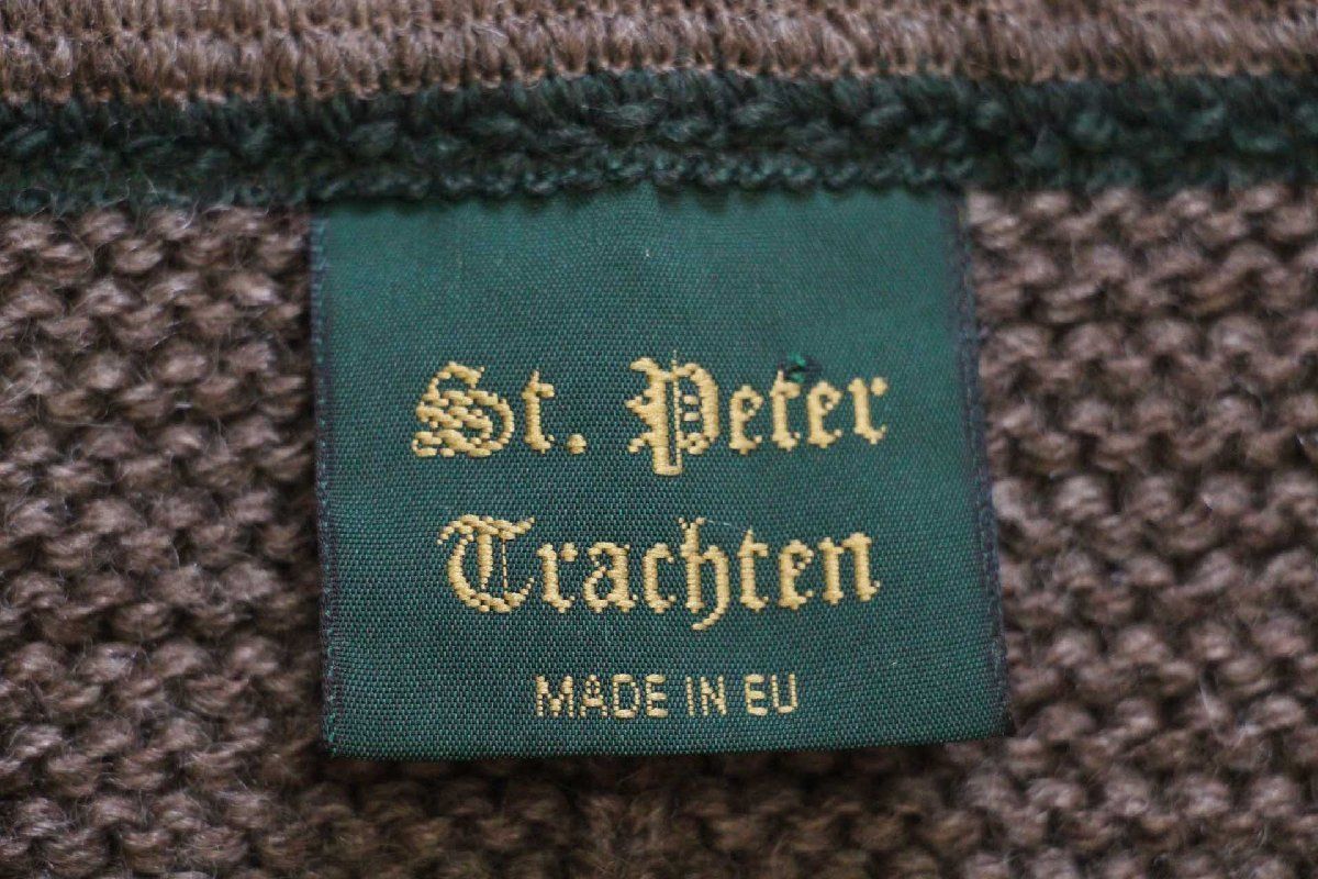 EU製 St.Peter Trachten ノーカラー チロリアン ウールニット