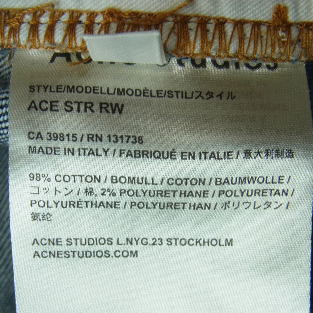 ACNE STUDIOS アクネストゥディオズ CA 39815 RN 131738 スキニー