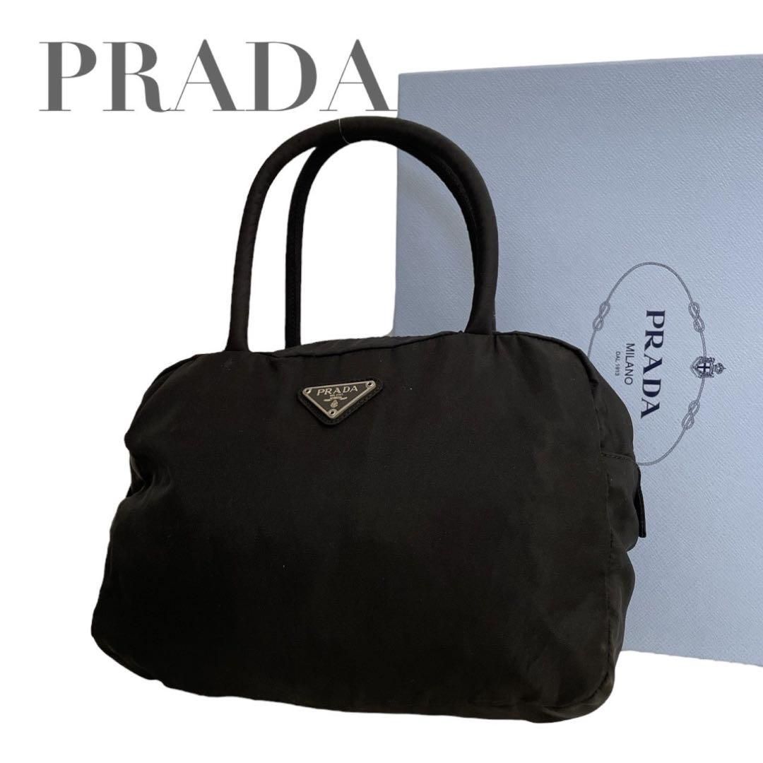【極美品】希少　プラダ　三角ロゴ　ナイロン　ブラック　ショルダーバッグ　4617 極美品】希少 プラダ 三角ロゴ ナイロン ブラック ショルダーバッグ